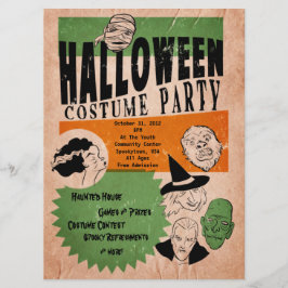 stijl Halloween Costume Party nodigt uit Kaart