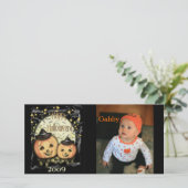 stijl Halloween Custom Photo Card Feestdagenkaart (Staand voorkant)