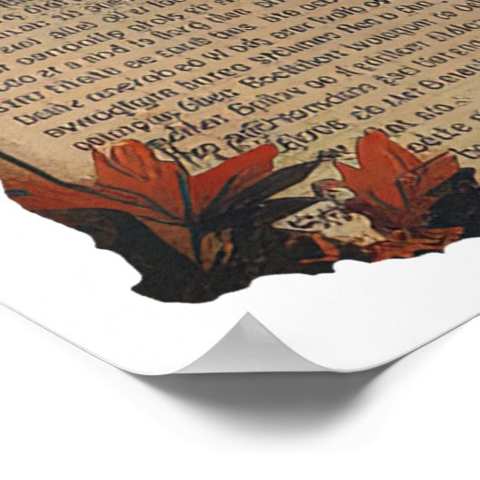 stijl Halloween krant Cross Ghost Poster (Hoek)