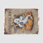  stijl Halloween krant Cross Ghost Tissuepapier (Voorkant)