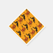 stijl Halloween pompoen cocktail servetten (Hoek)