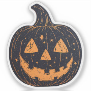 stijl Halloween pompoen Sticker