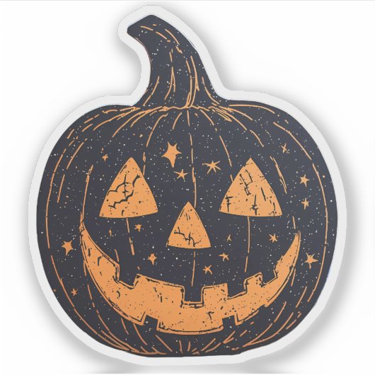  stijl Halloween pompoen Sticker (Voorkant)