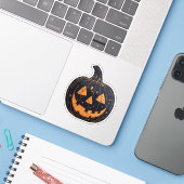  stijl Halloween pompoen Sticker (Laptop met iPhone)