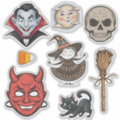  stijl Halloween Sticker (Voorkant)