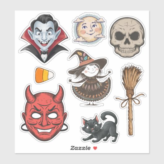  stijl Halloween Sticker (Vel)