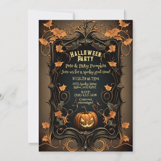  Stijl Halloween Uitnodiging -  (Voorkant)