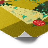 Stijl halverwege de eeuw, Bloemen in Vase 8 x 10 P Poster (Hoek)