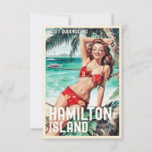  stijl Hamilton Island Travel Kaart (Voorkant)