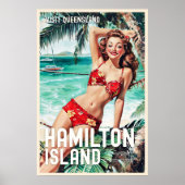  stijl Hamilton Island Travel Poster (Voorkant)