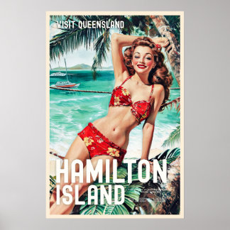  stijl Hamilton Island Travel Poster