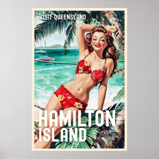 stijl Hamilton Island Travel Poster (Voorkant)