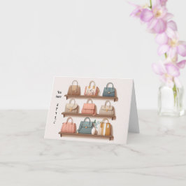 Stijl Handtas Kaart Groet