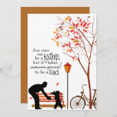  stijl Happy Fathers Dag in Park Feestdagenkaart (Voorkant / Achterkant)