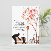  stijl Happy Fathers Dag in Park Feestdagenkaart (Staand voorkant)