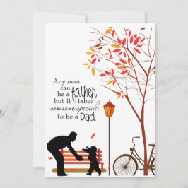  stijl Happy Fathers Dag in Park Feestdagenkaart