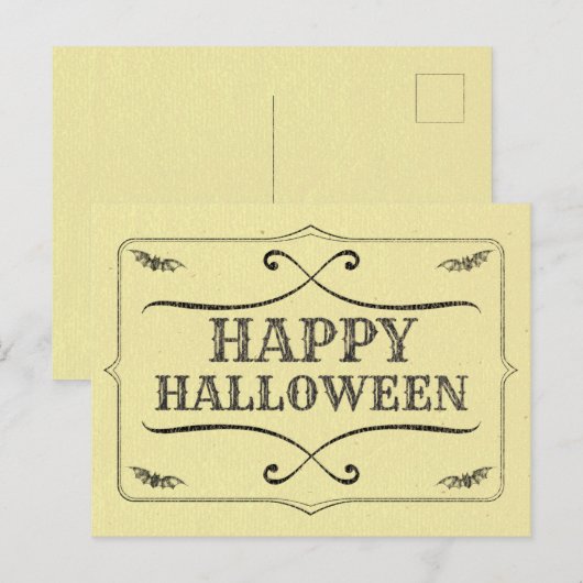 stijl Happy Halloween Briefkaart (Voorkant / Achterkant)