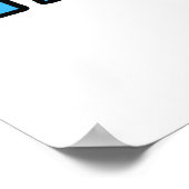 -stijl Happy Vaderdag Sign, Blauw Poster (Hoek)