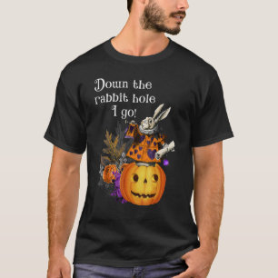 Stijl Haunted Halloween Alice White Rabbit T-shirt