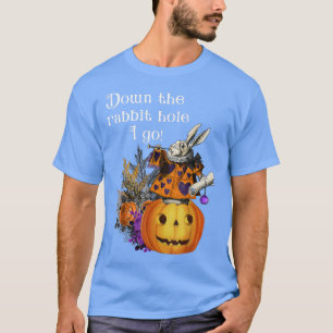 Stijl Haunted Halloween Alice White Rabbit T-shirt