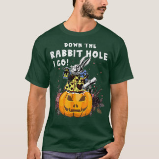  Stijl Haunted Halloween Alice White Rabbit T-shirt