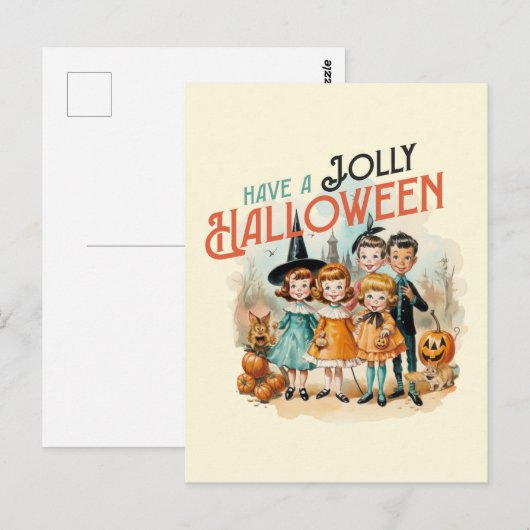 stijl "Have a Jolly Halloween" Briefkaart (Voorkant / Achterkant)