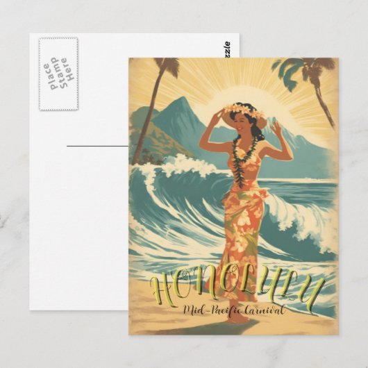  stijl Hawaii reizen Briefkaart (Voorkant / Achterkant)