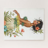  Stijl Hawaii Reizen Honolulu Hula Meisje Legpuzzel (Horizontaal)