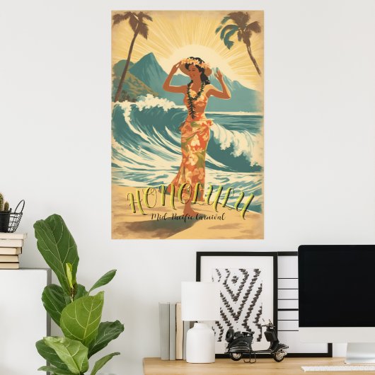stijl Hawaii reizen Poster (Thuiskantoor)
