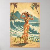 stijl Hawaii reizen Poster (Voorkant)