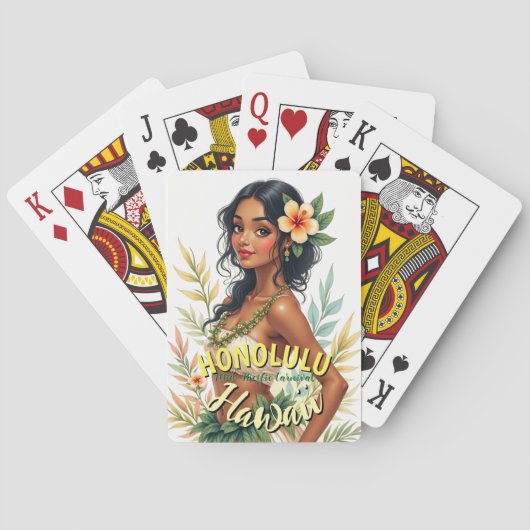  stijl Hawaii Travel Honolulu Magnetische Kaart (Achterkant)