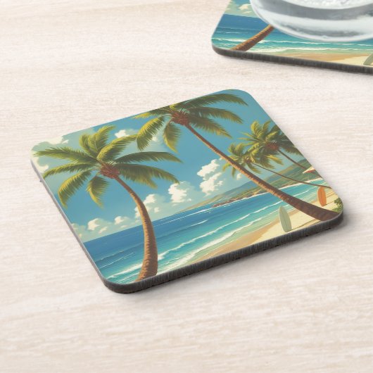  stijl Hawaiiaanse reizen Aloha van Hawaï Bier Onderzetter (Linkerzijde)