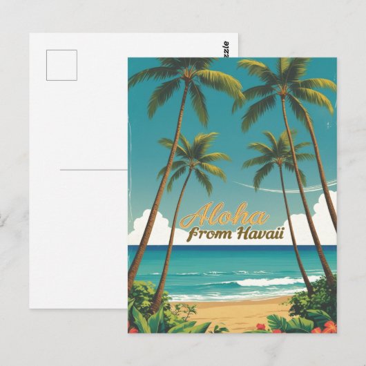 stijl Hawaiiaanse reizen Aloha van Hawaï Briefkaart (Voorkant / Achterkant)