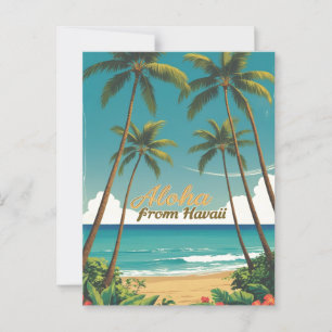  stijl Hawaiiaanse reizen Aloha van Hawaï Briefkaart