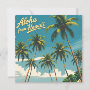  stijl Hawaiiaanse reizen Aloha van Hawaï Feestdagenkaart