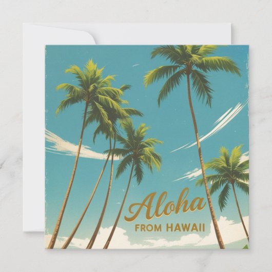  stijl Hawaiiaanse reizen Aloha van Hawaï Feestdagenkaart (Voorkant)