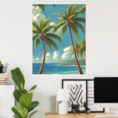  stijl Hawaiiaanse reizen Aloha van Hawaï Poster (Thuiskantoor)
