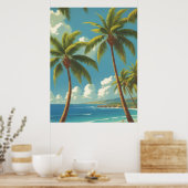  stijl Hawaiiaanse reizen Aloha van Hawaï Poster (Keuken)