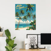 stijl Hawaiiaanse reizen Aloha van Hawaï Poster (Thuiskantoor)