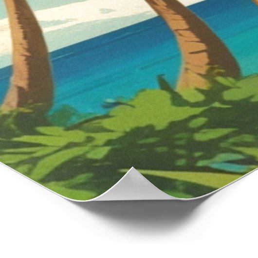  stijl Hawaiiaanse reizen Aloha van Hawaï Poster (Hoek)