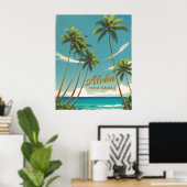  stijl Hawaiiaanse reizen Aloha van Hawaï Poster (Thuiskantoor)