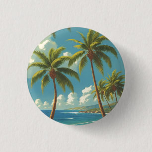 stijl Hawaiiaanse reizen Aloha van Hawaï Ronde Button 3,2 Cm
