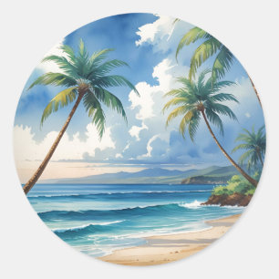 stijl Hawaiiaanse reizen Aloha van Hawaï Ronde Sticker