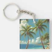 stijl Hawaiiaanse reizen Aloha van Hawaï Sleutelhanger (voorkant)