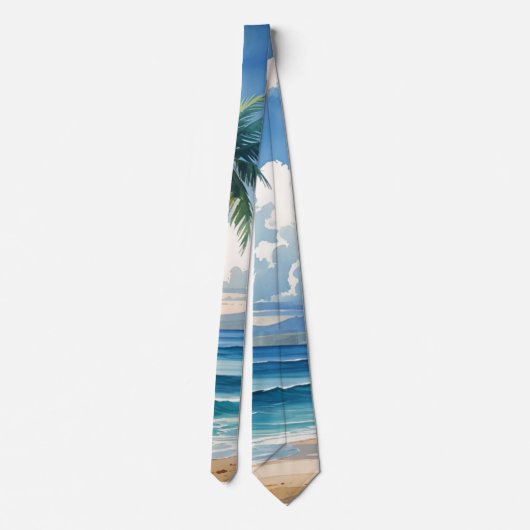  stijl Hawaiiaanse reizen Aloha van Hawaï Stropdas (Achterkant)