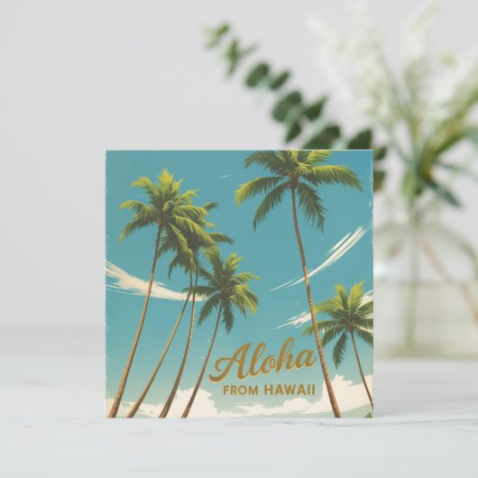  stijl Hawaiian Travel Aloha Hawaii Kaart (Staand voorkant)