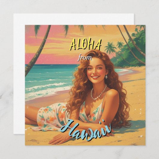  stijl Hawaiian Travel Aloha Hawaii Kaart (Voorkant / Achterkant)