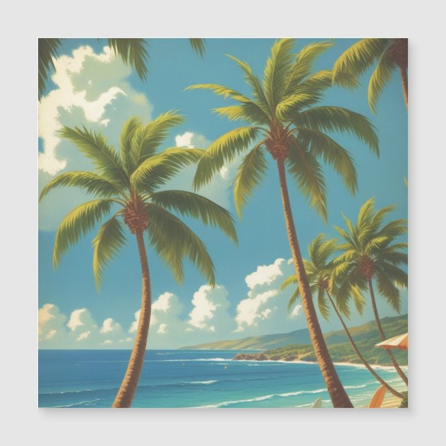  stijl Hawaiian Travel Aloha Magnetische Kaart (Voorkant)