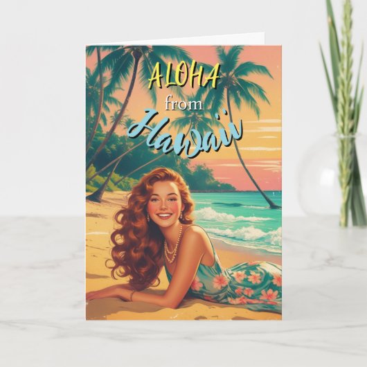  stijl Hawaiian Travel Aloha van Hawaï Kaart (Voorkant)