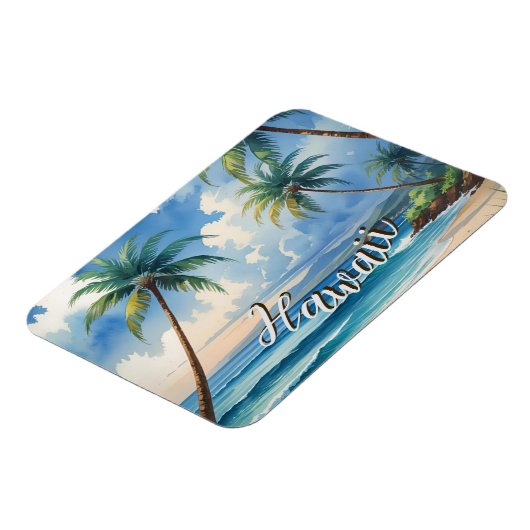  stijl Hawaiian Travel Coast Blue Zee Magneet (Linkerzijde)